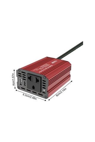 Ulzyvf 150w Araç İnvertörü - 12v/220v Çevirici, Usb & Type-c Çift Portlu, Seyahat Ve Acil Şarj