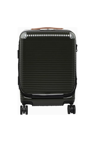 Fpm Milano Fpm Milano Bank Light Spinner 53 Ön Cepli, Deri Detaylı Tasarım Kabin Boy Valiz Gri Bavul & Valiz