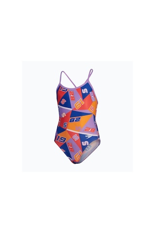 Speedo Kız Çocuk Yüzücü Mayosu Alov Dıgı Vbk 1pc Jf Red Blue 8-1284616619 Yzm Çok Renkli