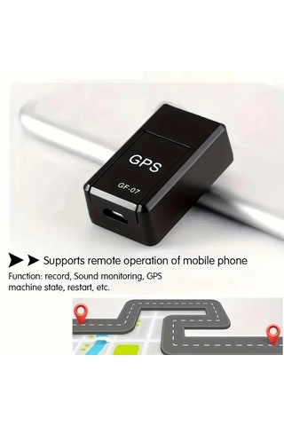 Honeybeeshop Alarm Ve Çit Özellikli Gf-07 Gps Bulucu Anında Tutma Siyah Şarj Edilebilir Usb Güvenlik Cihazı