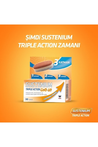 Sustenium Triple Action Coq-10 30 Tablet 3 Adet