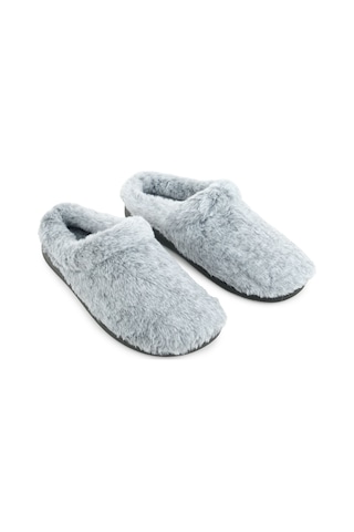 Gezer Kadın Kışlık Peluşlu Tasarım Ev Bahçe Gondol Terlik Gt1kzm.16160.00.019.0c Gri