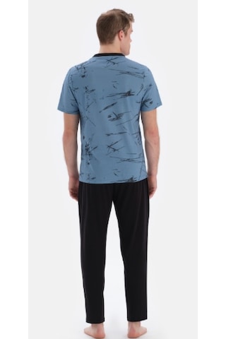 Eros 33080 Kısa Kol Erkek Pijama Takımı Mavi
