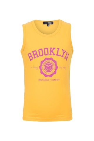 Brz Kids Baskılı Kız Çocuk Sıfır Kol T-shirt-sarı Sarı