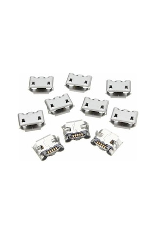 10 Adet 5 Pin Mikro Usb Şarj Soketi Dişi Micro Usb Soket Samsung
