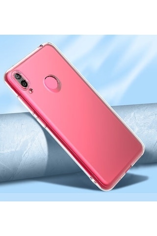 Huawei Y7 Prime 2019 İle Uyumlu Kılıf Şeffaf Kamera Korumalı Esnek Silikon Telefon Kılıfı Kapak
