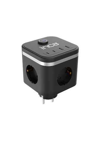 INCA IPW-47SY 3Port 2xUSB+2xType-C Led Tuşlu Duvar Prizi