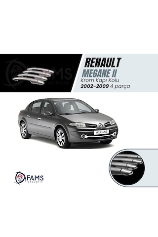 Renault Megane 2 Krom Kapı Kolu 4 Kapı 2002-2009 P.çelik Aksesuar