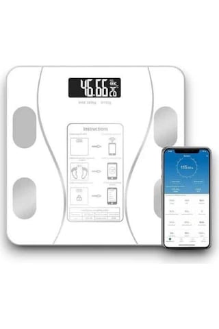 Mey İthalat Tf-1072 Bluetooth Baskül Tartı Çok Renkli