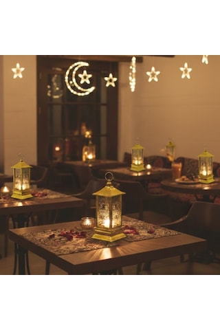 Ramazan Temalı Gold Kare Kubbe Led Lamba Diğer