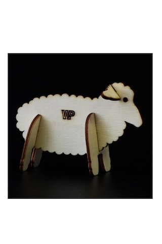 Ahşap Maket Hayvanlar Çocuklar Boyanabilir - Koyun Boya Setli