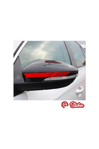 6 Adet Yan Ayna Oto Şerit Sticker Araba Sticker (352161406)