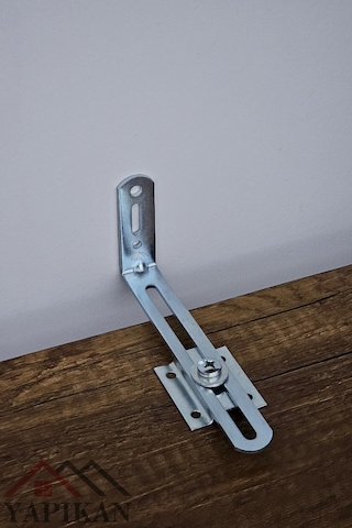 2 Ad. Metal Ayarlı Ağır Yük Deprem Dolap Sabitleme Aparatı Seti - Mobilya Gardırop Duvar Sabitleyici