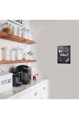 Decorita Cam Tablo - Kahve Köşesi Tablo | Bi Kahve ? | 14.8 CM x 21CM