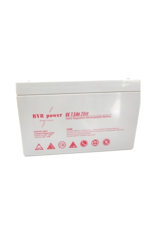 Byr Power Akülü Araba Aküsü 6V 7.5Ah 20Hr