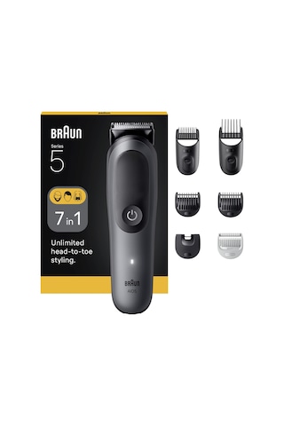 Braun Hepsi Bir Arada Series 5, 7 Si 1 Arada Tıraş Kiti, Keskin Bıçak, Vücut Tıraşı Aıo5520