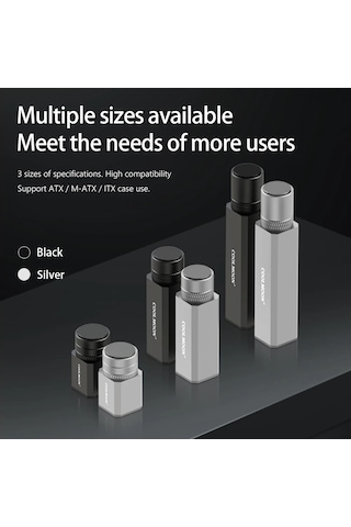 Sones Coolmoon Grafik Kartı Standı Masaüstü Bilgisayar Grafik Kartı Dikey Üst Destek Braketi Vida Teleskopik Destek Çubukları, Ayarlanabilir Yükseklik: 5-8 Cm Siyah