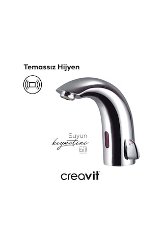 Creavit Fotoselli Lavabo Armatürü Çift Su Girişli Ac/dc Bt.es2210