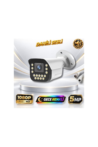 4 Kameralı Sesli Güvenlik Kamerası Seti 5mp Yapay Zeka Gece Renkli Görüş 21 Warm Led Ultra Hd 915ws