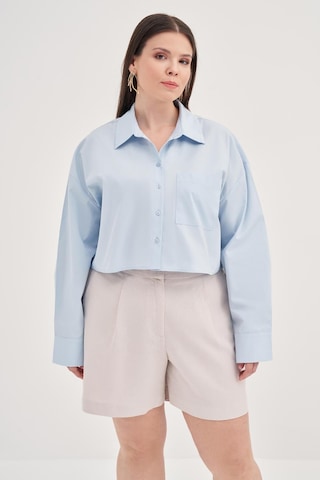 Crop Gömlek-1792 Açık Mavi