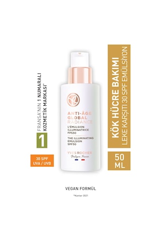 Yves Rocher Leke Ve Bitkisel Kök Hücre Bakımı Global Radiance- Vitamin E - 30 Spf Krem