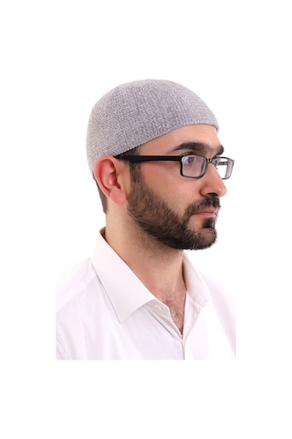 Kışlık Kadife Takke - Gri (554322599)