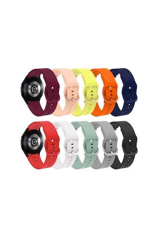 Galaxy Watch 4 44mm Krd-50 Uyumlu Kordon Lumena Beyaz