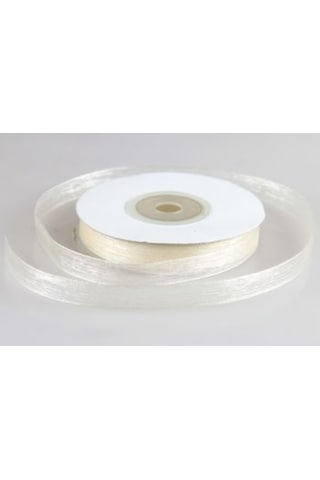 Tüfekçioğlu Organze Krem Renkli Kurdele 10Mm.