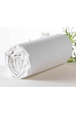 Maki 180X200 %100 Pamuklu Beyaz Battal Boy Lastikli Çarşaf Takımı