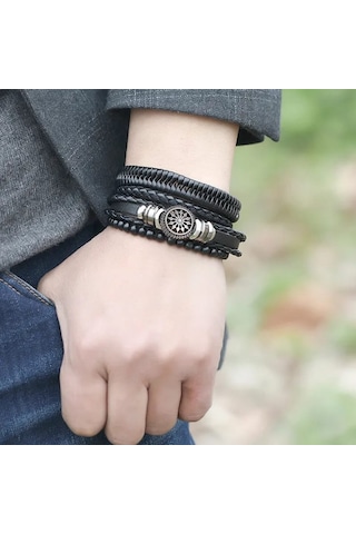 Gogoey Dbs3737 Erkek Deri Bileklik Çok Renkli