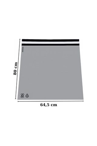 Kargo Poşeti Gri 50,5 X 46 Cm 25 Adet