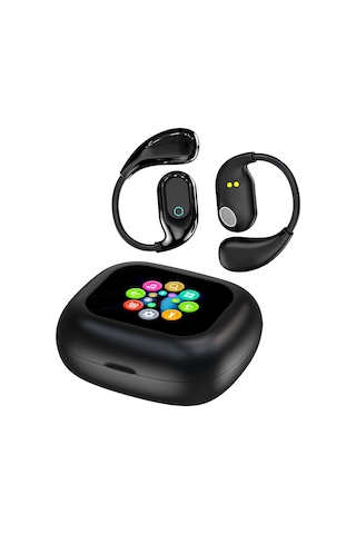 Aurora Bluetooth Kulaklı Kulaküstüdokunmatik Renkli Ekran Kablosuz Siyah