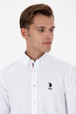 U.s. Polo Assn. Erkek Beyaz Gömlek Desenli 50317249-vr013 Beyaz