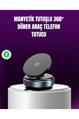 Araç İçi Manyetik Telefon Tutucu 360 Döner Vakumlu Stand .