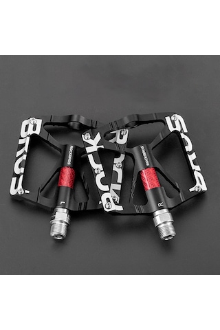 Rockbros K307t Ultralight Bisiklet Pedalları Geniş Platform Mtb Dağ Bisikleti Yansıtıcı Bisiklet Rulman Pedalları Siyah