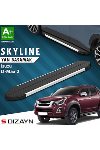 S-dizayn Isuzu D-max 2 Skyline Aluminyum Yan Basamak 203 Cm 2012-2019 A+ Kalite