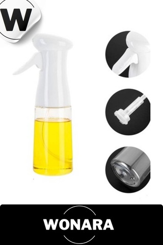Premium Püskürtmeli Bpa İçermeyen Çok Renkli Plastik Fan Başlıklı Cam Şişe Yağdanlık Sprey 200 Ml Diğer