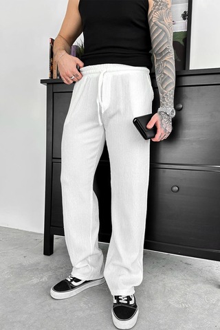 Ekru Breeze Soft Baggy Pantolon Ekru