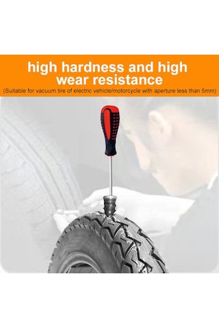 Hangfox 10 Adet Motosiklet Elektrikli Araç Lastik Tamir Mantarı Çivi - Hızlı, Parça Olmadan Tamir - Mantar Tipi - Küçük Boy