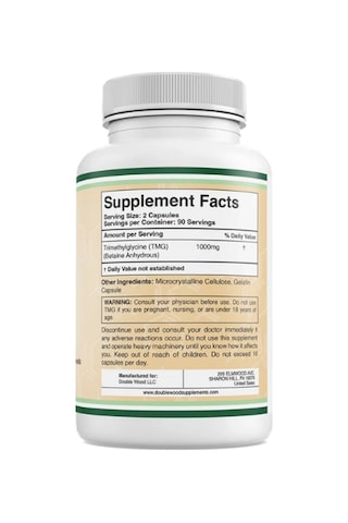 Double Wood Tmg Trimethylglycine 1000mg 180 Capsul.tr Tek Ye...