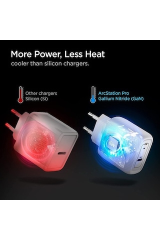 Spigen Powerarc Arcstation Pro 45 W Hızlı Şarj Cihazı Gallium Nit
