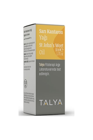 Talya Soğuk Sıkım %100 Saf ve Doğal Sarı Kantaron Yağı 50 ML