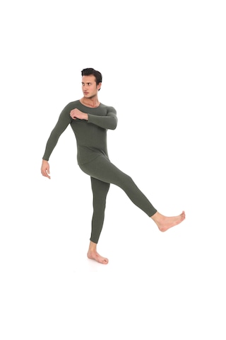 Sauna Suit Unisex Termal Içlik, Kışlık Sıcak Tutan Pamuklu Yakmayan, Termal Takım, Termal Fanila Iclik Haki