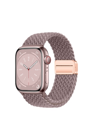 Watch 38mm Mkst Krd-134 Örgü Tasarımlı Hasır Kordon Strap Kayış - Mor