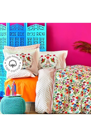 Karaca Home Parlin Çift Kişilik Nevresim Takımı Fuşya