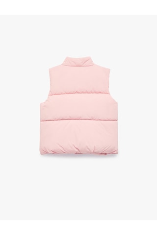 Koton Dik Yaka Kolsuz Kapaklı Cepli Yelek Pembe 6smg20009aw Pembe