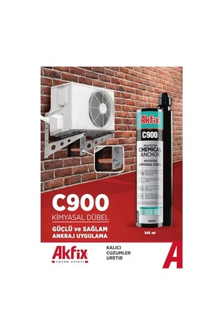 C900 Poliester Kimyasal Dübel, 300ml, Beton Ve Taş Yüzeyler İçin, Ağır Yük Montaj Yapıştırıcısı, Hızlı Kürleşen, Dikey Yüzey Uyumlu