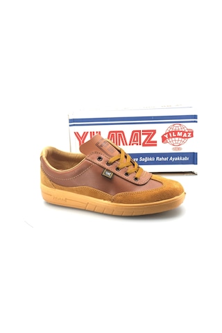 Yılmaz Mekap %100 Hakiki Deri Unisex İş Ve Spor Ayakkabı Sarı