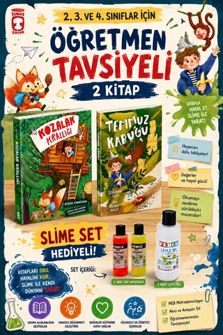 Timaş 2,3. Ve 4.sınıflar İçin Kozalak Krallığı - Temmuz Kabuğu Slime Set Hediyeli
