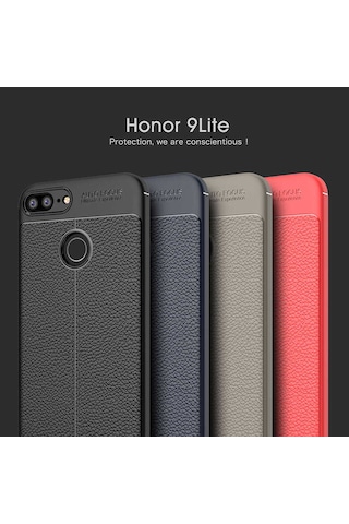 Huawei Honor 9 Lite Kılıf Zore Niss Silikon Kapak Kırmızı